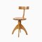 Swivel Piano Stool with Backrest in Oak attributed to Michael Thonet for Ton, Former Czechoslovakia, 1950s, Image 1