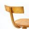 Sgabello girevole con schienale in quercia attribuito a Michael Thonet per Ton, Ex Cecoslovacchia, anni '50, Immagine 8