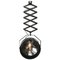 Lámparas colgantes de tijera industriales vintage de metal negro, años 50, Imagen 1