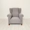 Art Deco Wingback Chair in Gray Boucle Fabric, 1925 4
