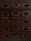 Vintage Industrial Campaign Haberdashery Chest in Mahogany, 1920s, Image 2