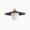 Black, White & Yellow Pendant Lamp, 1950s 1