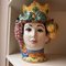 Large Les Siciliennes Woman's Head Vase with Fruit from Popolo 1