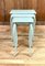 Tavolini ad incastro blu-grigio, anni '50, set di 3, Immagine 3