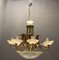 Lámpara de araña Tole veneciana de cristal de Murano, años 60, Imagen 6