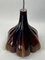 Large Brown Murano Glass Flower Hanging Pendant attributed to Peill & Putzler, 1970s 6
