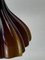 Lampada a sospensione floreale in vetro di Murano marrone attribuita a Peill & Putzler, anni '70, Immagine 15