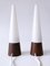 Mid-Century Modern Opaline Glass & Teak Table Lamps, Scandinavia, 1960s, Set of 2 10