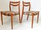 Skandinavische französische Stühle aus Buche, 1960er, 6er Set, 9