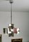 Ceiling Lamp in Chromed Steel & Golden Aluminum by Gaetano Sciolari, Italy, 1970s 4