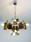 Ceiling Lamp in Chromed Steel & Golden Aluminum by Gaetano Sciolari, Italy, 1970s 8