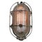 Industrielle Vintage Holophane Gestreifte Glas Wandlampen aus Gusseisen 4