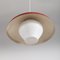 Pendant Lamp in Red and White Milk Glass, 1950s, Image 8