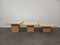 Travetine Nesting Tables from Roche Bobois, 1980s, Set of 3 2