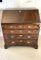 Antique George I Quality Figured Walnut Herringbone Inlaid Bureau, 1730s 1