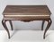 Vintage Rectangular Walnut Console Table with Engraved Mirror Motif, Italy, 1980s 1