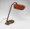 Art Nouveau Bankers Lamp with Red Opaline, France, 1900s, Image 6