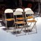 Oda Folding Chairs in Metal & Plywood by Friso Kramer, 1930s, Set of 5, Image 1