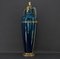 Art Nouveau Blue Ceramic Vase-Lamp attributed to Paul Milet, France, 1900s 8