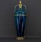 Art Nouveau Blue Ceramic Vase-Lamp attributed to Paul Milet, France, 1900s 1