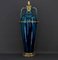 Vase-Lampe Art Nouveau en Céramique Bleue attribué à Paul Milet, France, 1900s 1