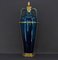 Art Nouveau Blue Ceramic Vase-Lamp attributed to Paul Milet, France, 1900s 5