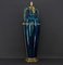 Art Nouveau Blue Ceramic Vase-Lamp attributed to Paul Milet, France, 1900s, Image 2