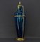 Jarrón-lámpara modernista de cerámica azul atribuido a Paul Milet, Francia, década de 1900, Imagen 4