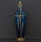 Art Nouveau Blue Ceramic Vase-Lamp attributed to Paul Milet, France, 1900s, Image 3