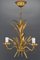 Lámpara colgante de oro con espigas de trigo, años 60, Imagen 6
