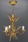 Lámpara colgante de oro con espigas de trigo, años 60, Imagen 7