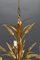 Lámpara colgante de oro con espigas de trigo, años 60, Imagen 9