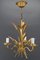 Lámpara colgante de oro con espigas de trigo, años 60, Imagen 3