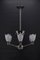 Art Deco Modernist Chrome Chandelier, France, 1930s 4