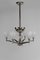 Lámpara de araña Art Déco modernista de cromo, Francia, años 30, Imagen 1