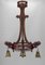 Gothic Chandelier Carved with Jesters & Lanterns, France, 1900s 1