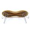 Banco con forma de cacahuete pelado de ratán de madera y acero inoxidable de Ikea, Imagen 8
