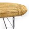 Banco con forma de cacahuete pelado de ratán de madera y acero inoxidable de Ikea, Imagen 7