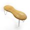 Banco con forma de cacahuete pelado de ratán de madera y acero inoxidable de Ikea, Imagen 2