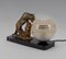 Lampada Feline Art Déco, Francia, anni '30, Immagine 2
