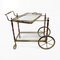 Hollywood Regency Bar Cart in Brass & Mahogany by Maison Jansen 8