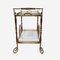 Hollywood Regency Bar Cart in Brass & Mahogany by Maison Jansen 3