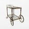 Hollywood Regency Bar Cart in Brass & Mahogany by Maison Jansen, Image 6