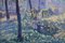 Frederick O'Neill Gallagher, Giardino all'alba con bambini, Olio su tela, Inizio XX secolo, Con cornice, Immagine 3