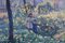 Frederick O'Neill Gallagher, Giardino all'alba con bambini, Olio su tela, Inizio XX secolo, Con cornice, Immagine 5