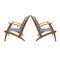 Mid-Century Modern Gracias Lacquered Wooden Folding Deck Chairs, Set of 2 2
