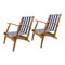 Mid-Century Modern Gracias Lacquered Wooden Folding Deck Chairs, Set of 2 1