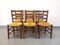 Vintage Brutalist Wooden & Straw Chairs, 1960s, Set of 6 1