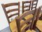 Brutalistische Vintage Stühle aus Holz & Stroh, 1960er, 6er Set 6