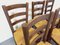 Chaises Vintage Brutaliste en Bois et Paille, 1960s, Set de 6 6